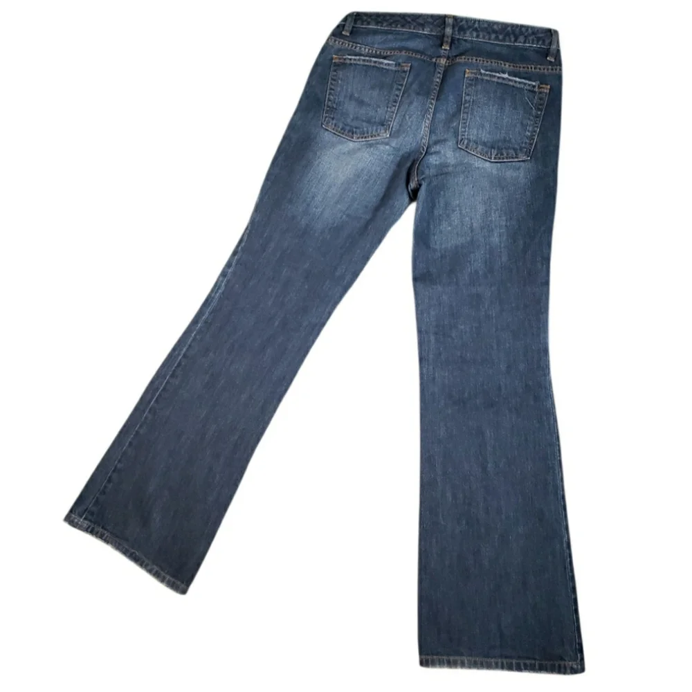Vtg Banana Republic Denim Jeans 8 Contour Boot Cut Dark Wash Mid Rise Stretch